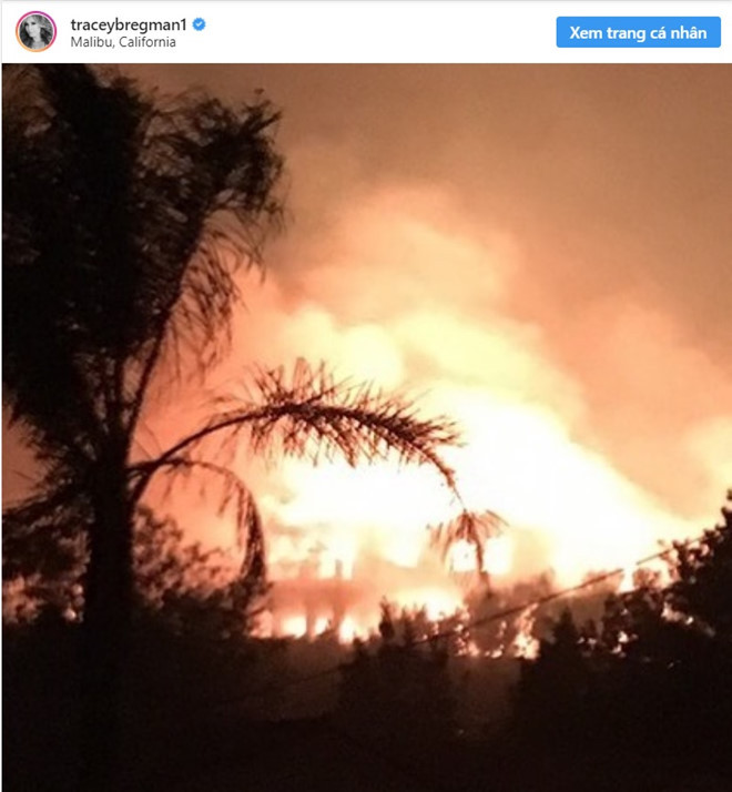 Nữ diễn viên truyền hình Tracey Bregman cũng là một trong số nạn nhân của vụ cháy khủng khiếp này. Theo hình ảnh cô chia sẻ, gần như toàn bộ căn nhà của cô đều bị đám cháy thiêu rụi.