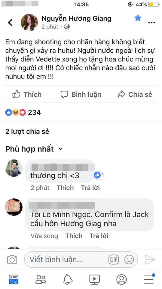 Hương Giang idol lên tiếng đính chính trên trang cá nhân.