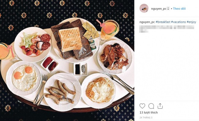 Những món ăn của Minh Hằng chia sẻ trùng hợp với món ăn mà chàng trai chia sẻ.