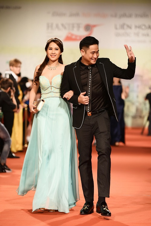 Minh Thư và diễn viên Minh Tiệp.