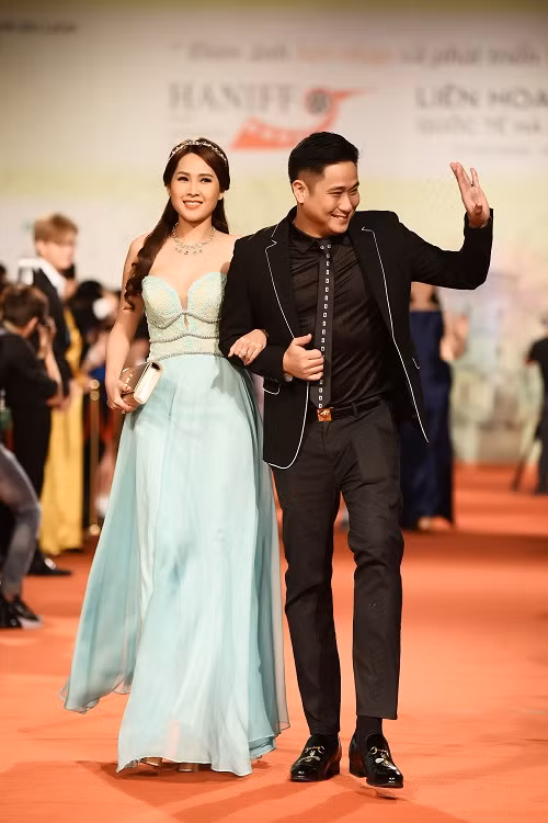 Minh Thư và diễn viên Minh Tiệp.