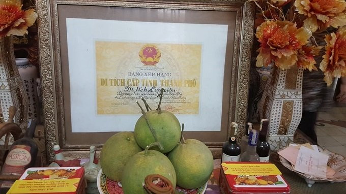 Bằng xếp hạng di tích cấp tỉnh, thành phố của biệt thự Nguyễn Sơn Hà.