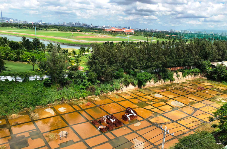 Cạnh dự án là sân golf, chỉ cách sân bay Tân Sơn Nhất không xa. Ảnh: Vũ Sơn.