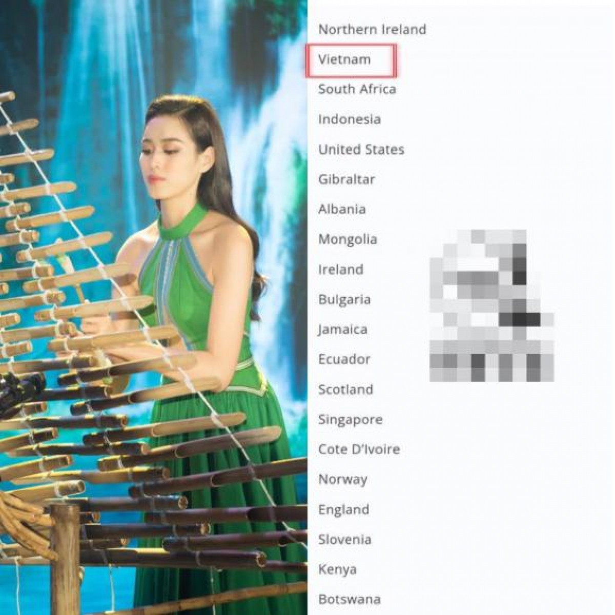 Hoa hau Do Thi Ha lot vao vong ban ket phan thi tai nang voi tiet muc danh dan T'rung