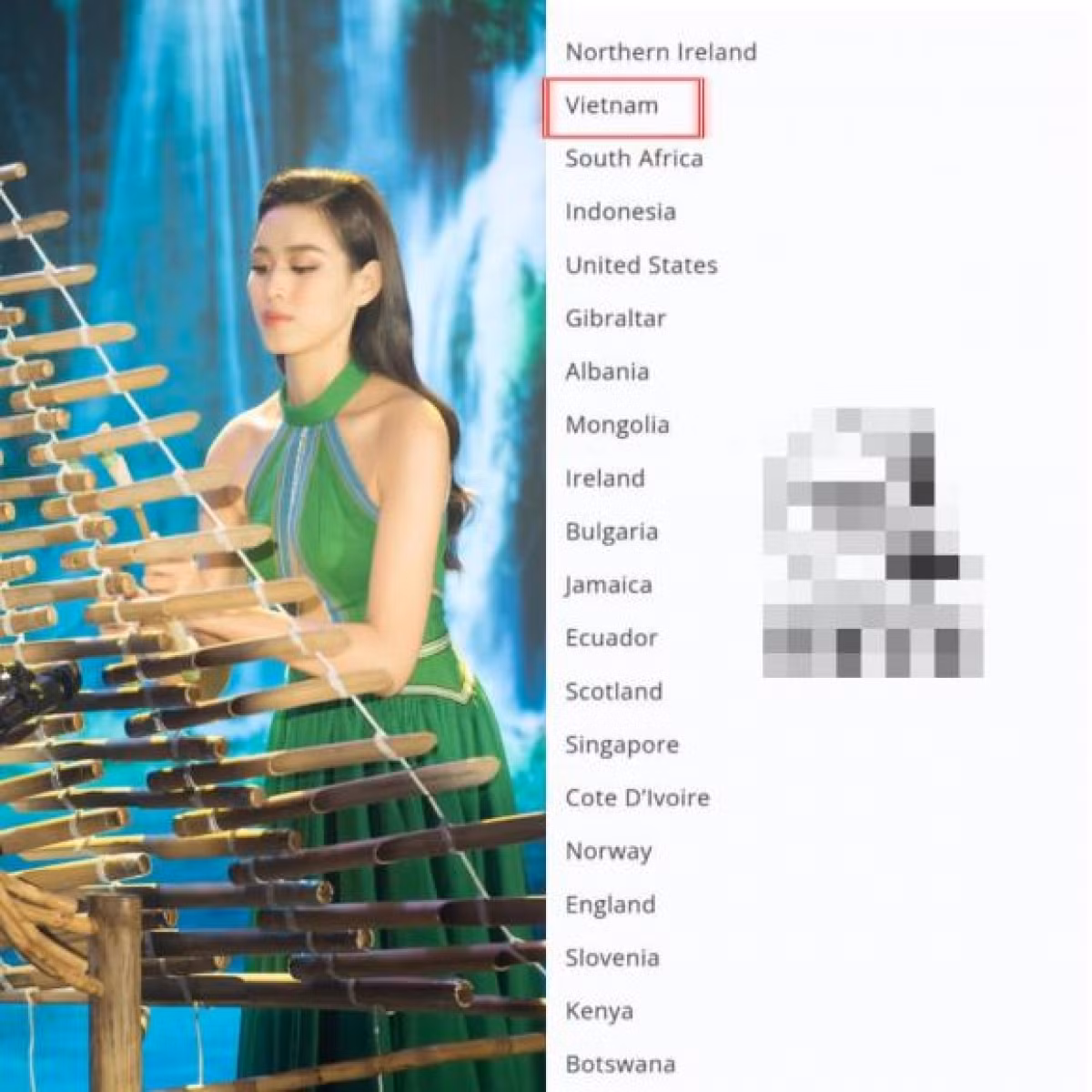 Hoa hau Do Thi Ha lot vao vong ban ket phan thi tai nang voi tiet muc danh dan T'rung