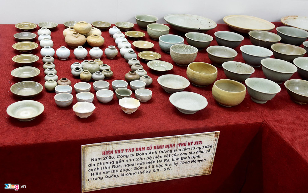 Vật dụng gốm sứ thuộc thời Tống Nguyên (Trung Quốc) có niên đại thế kỷ XIII-XIV tìm thấy trong các tàu chìm ở vùng biển Bình Định.