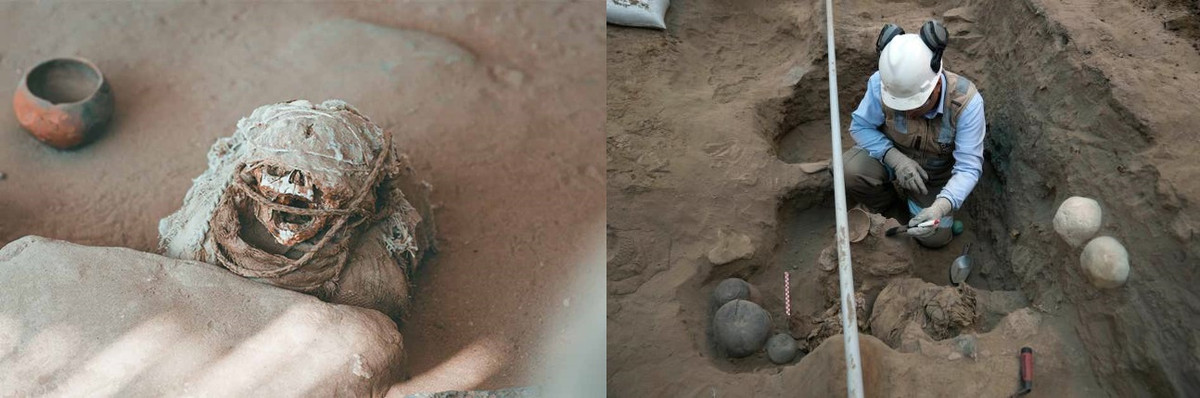 Các thi hài được ướp xác và chôn cất trong tư thế bào thai và hoa sen.