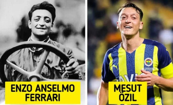 Một sự kiện trùng hợp khó lý giải là tay đua Enzo Anselmo Ferrari và cầu thủ Mesut Ozil có ngoại hình khá giống nhau dù không có bất cứ mối quan hệ huyết thống nào cũng như sống khác thời đại.