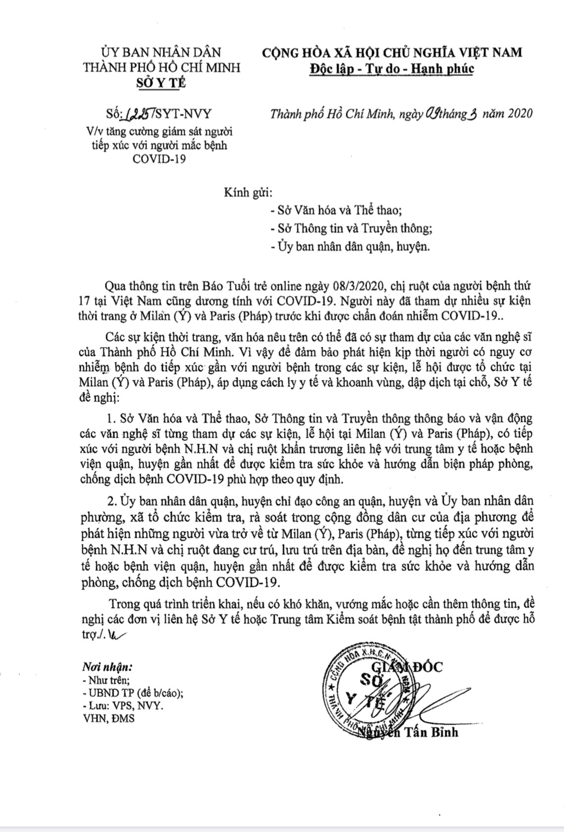 Tại sao TP HCM lại kêu gọi ca sĩ, nghệ sĩ đến cơ sở y tế khám COVID-19? Tai sao TP HCM lai keu goi ca si, nghe si den co so y te kham COVID-19?