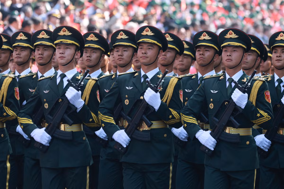 Đoàn nghi lễ danh dự Quân giải phóng nhân dân Trung Quốc. 