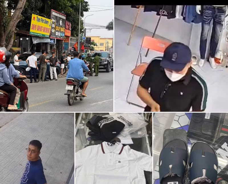 Hình ảnh Khánh khi mua quần áo ở Phú Thọ