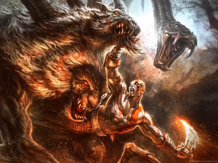 Bellerophon đã bắn những mũi tên vào miệng con quái vật, dưới sức nóng của ngọn lửa, chì tan ra và đốt cháy ruột gan của nó.