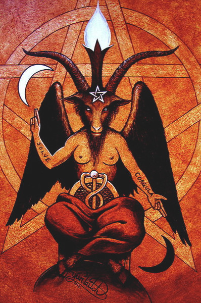 Baphomet vốn là một vị thần được Hiệp sĩ Templar thờ phụng. Vị thần này mang ý nghĩa tượng trưng cho sự phồn thực, gắn với sức mạnh sáng tạo trong sinh sản.