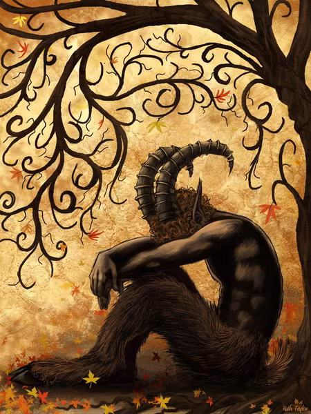 Theo môt tả Faun có hình dạng nửa người nửa dê, với thân trên là con người nhưng có sừng và tai dê, phần thân từ thắt lưng trở xuống là thân dê.