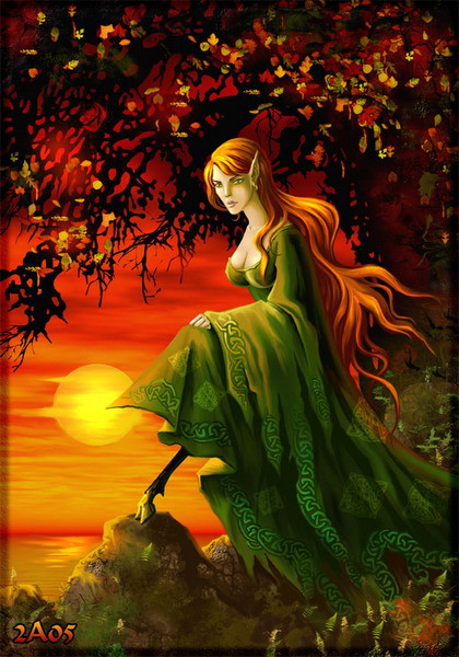 Theo mô tả, con ma này là một phụ nữ xinh đẹp có mái tóc vàng, với nửa thân dưới của loài dê được che giấu trong bộ váy xanh.