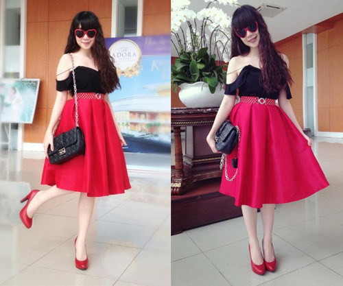 Minh Hà yêu thích phong cách sang trọng, thanh lịch pha chút cổ điển. Nhờ vóc dáng cao ráo nên dù diện phong cách nào bà xã của ca sĩ Lý Hải đều rất nổi bật giữa đám đông.