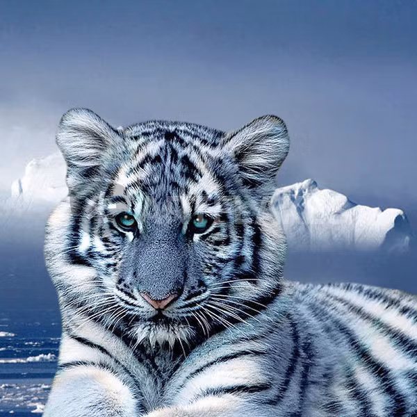 Ở Trung Quốc, con hổ xanh khổng lồ là con vật mà nhiều người kể họ đã nhìn thấy ở tỉnh Phúc Kiến. Chúng có bộ lông màu xanh dương và to hơn con hổ bình thường. Tuy nhiên, tới nay vẫn chưa có ai trong số các nhân chứng đưa ra bằng chứng về sự tồn tại của hổ xanh.