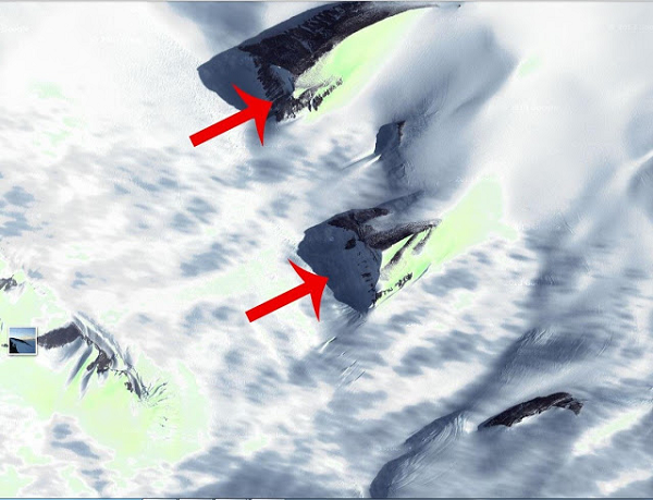 Trong khi đó, một số nhà nghiên cứu khác đã đề xuất một lời giải thích liên quan đến địa chất tự nhiên cho các Kim tự tháp ở Nam Cực. Các nhà khoa học đề xuất rằng các Kim tự tháp có thể là nunatak (đảo băng). Nunatak là những đỉnh núi nhô ra khỏi băng và cao hơn địa hình xung quanh.