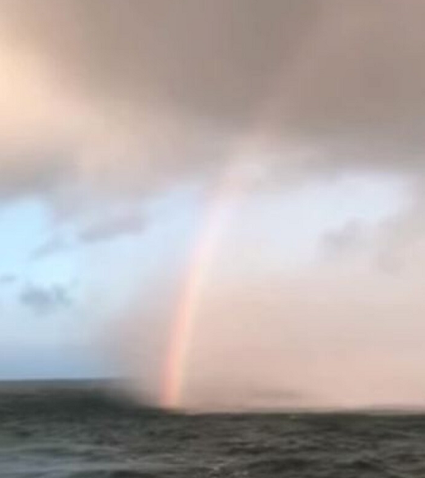 Sau đó, người này đăng lên mạng xã hội thu hút nhiều người quan tâm. "Vòi rồng" là hiện tượng hiếm thấy ở vùng biển Cửa Lò trong thời gian gần đây.