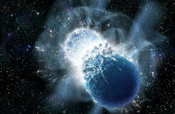 Trước đây có 2 giả thuyết được ủng hộ nhất về thứ tạo ra vàng và bạch kim: một là vụ hợp nhất của 2 sao neutron, hai là sự hợp nhất giữa một sao neutron và một lỗ đen.