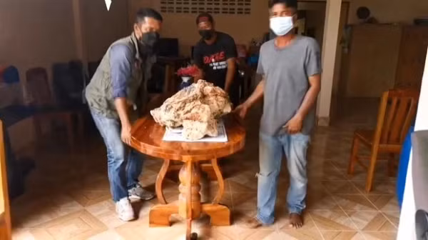 Ông mang nó về nhà vì đoán rằng đây có thể là báu vật đại dương mà nhiều người nói đến. Sau đó, tảng đá xấu xí được các chuyên gia tại Đại học Prince of Songkla thẩm định. Họ cho biết đây là một khối long diên hương, đúng như suy đoán của ông lão.