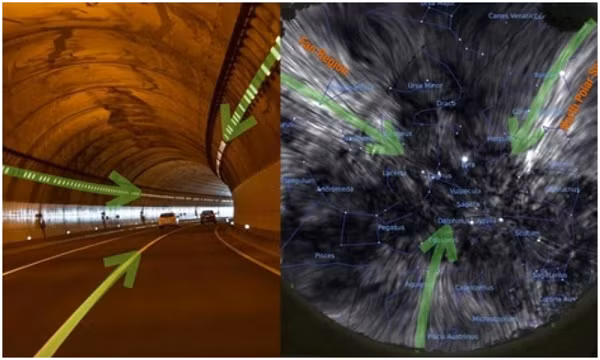 Đó là một cấu trúc vô hình dưới mắt thường, nối 2 cấu trúc khổng lồ khác ở 2 phía đối diện của bầu trời là North Polar Spur và Fan Region.