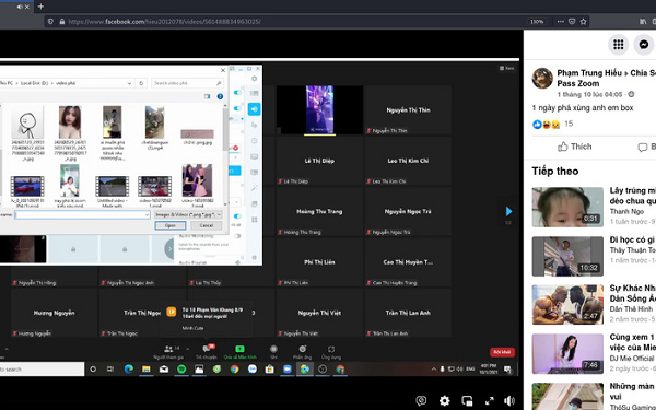 Thậm chí, các buổi hội thảo, cuộc họp của giáo viên, lớp học trực tuyến của học sinh... trên các nền tảng Zoom, MSTeam, Google Meet cũng đang diễn ra tình trạng này.
