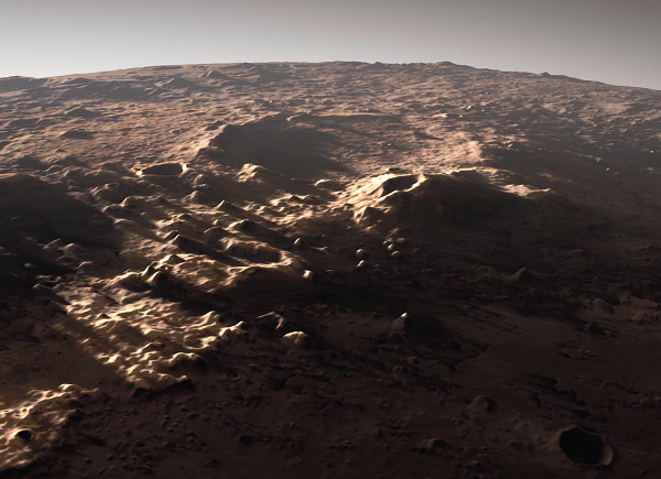 Bên cạnh những lớp đá nằm nghiêng giống với khu vực Kodiak, có một lớp thạc quyển chứa những viên đá có đường kính 1,5 mét “không thể tự tồn tại ở khu vực này”. Giáo sư Mangold nhận định, chúng lăn xuống đây theo những cơn lũ lớn xảy ra trong quá khứ.