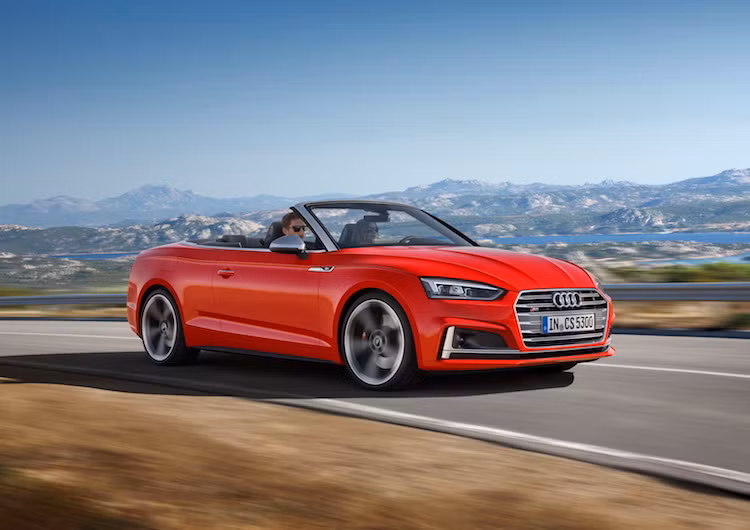 Phiên bản cao cấp và mạnh mẽ nhất hiện nay của A5 Cabriolet là chiếc S5 thể thao, với một số thay đổi về ngoại hình và được trang bị động cơ xăng tăng áp 3.0l V6, đưa sức mạnh 350 mã lực tới 4 bánh qua hệ thống quattro và hộp số tự động 8 cấp.