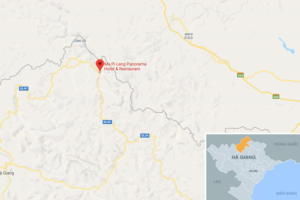 Nhà nghỉ, quán cà phê Mã Pì Lèng Panorama nằm trên đèo Mã Pí Lèng (Mèo Vạc, Hà Giang). Ảnh: Google Maps.