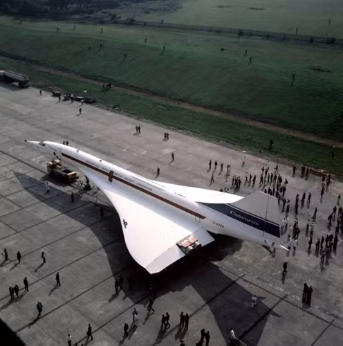 Nguyên mẫu Concorde 002 tại sân bay Filton năm 1971.