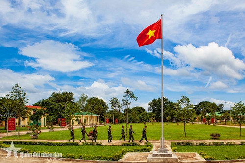 Doanh trại xanh, sạch, đẹp của bộ đội Biên phòng huyện Buôn Đôn (Đắk Lắk).