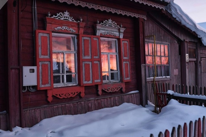 Cận cảnh ngôi nhà gỗ ở Tara.