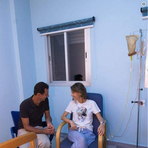 De nhat phu nhan Syria, Asma al-Assad dang dieu tri ung thu vu-Hinh-2