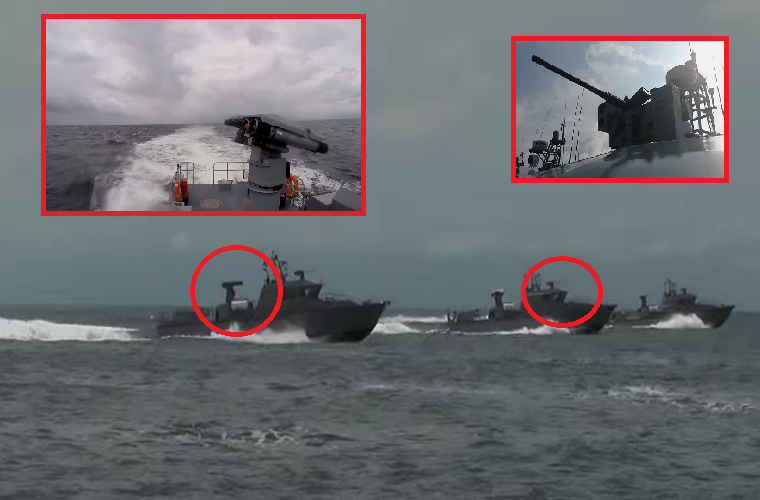 Gói nâng cấp vũ khí từ Israel cho phép các "chiếm hạm" Philippines được trang bị thêm các tên lửa tấn công dẫn đường Spike-ER và trạm vũ khí điều khiển từ xa với súng máy hạng nặng 12.7mm Browning M2. Trong ảnh là vị trí lắp đặt hệ thống tên lửa Typhoon MLS-ER và trạm vũ khí điều khiển từ xa trên các tàu MPAC Mk 3 của Hải quân Philippines. Nguồn ảnh: Hải quân Philippines.