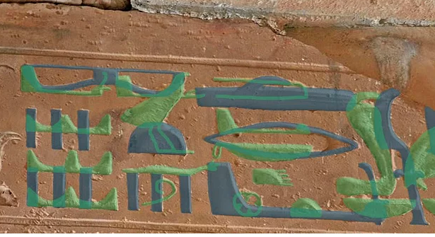 Cụ thể, các chuyên gia khảo tiến hành kiểm tra đền thờ Seti I, thành phố Abydos và phát hiện những chữ tượng hình đặc biệt của người Ai Cập cổ đại.