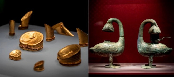 Năm 2016, hài cốt của hoàng đế Lưu Hạ được tìm thấy. Ông hoàng này được chôn cất cùng với hàng nghìn món đồ tùy táng làm bằng ngọc bích, vàng, đồng và sách thẻ tre.