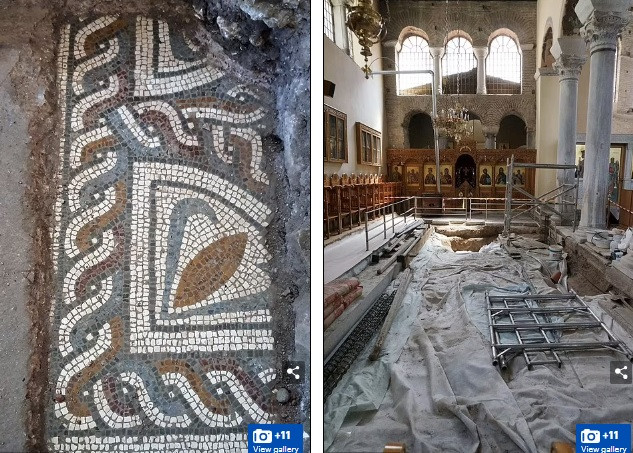 Trước đó, vào năm 2017, nền móng nhà thờ cũ được phát hiện khi các nhà nghiên cứu tiến hành khảo sát điện tử và tìm ra khoảng trống giữa sàn và nền đất. Sau đó, họ làm việc cẩn thận để dỡ sàn của nhà thờ Đông La Mã mà không phá hủy tàn tích bên dưới.