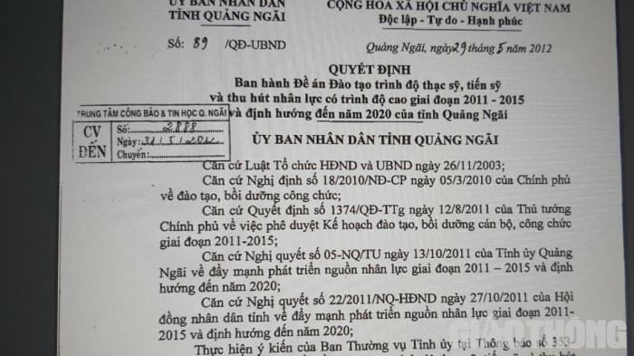 Thu hoi tien chi cho con cua 4 lanh dao Quang Ngai du hoc