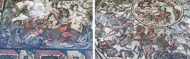 Theo Tiến sĩ Humam, một trong những chi tiết thú vị trong bức tranh khảm trên là cảnh các chiến binh Amazon cổ đại đã chiến đấu bên cạnh người dân thành Troy.