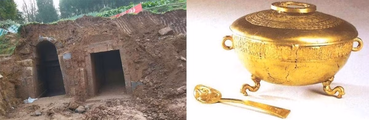 Sau đó, các chuyên gia tìm kiếm các cổ vật bên trong mộ với hy vọng sẽ giúp làm sáng tỏ thân phận của những người được chôn trong mộ cổ cũng như vì sao 2 phụ nữ được mai táng mà không có mảnh vải che thân.