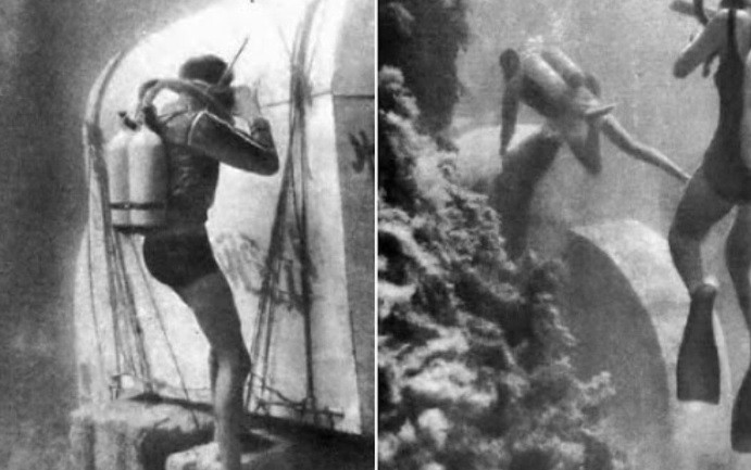 Những thợ lặn này được truyền động lực từ các thí nghiệm thành công của nhà thám hiểm nổi tiếng người Pháp Jacques-Yves Cousteau. Năm 1962, ông hạ ngôi nhà dưới nước đầu tiên trên thế giới mang tên “Conshelf I” xuống đáy biển. Một năm sau đó, ông đã xây dựng cả một ngôi làng dưới Biển Đỏ.