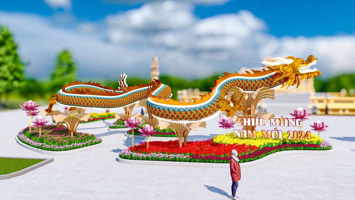 Được biết đón năm mới 2024, điểm nhấn là linh vật rồng triều Nguyễn sẽ được đặt ở hai bên, phía trước Bia Quốc học Huế. Khi hoàn thành cùng với không khí xuân mới đây sẽ là điểm check-in, tham quan lý tưởng cho người dân và du khách.