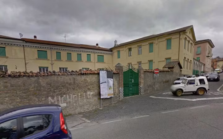 Một tòa nhà ở Amatrice.