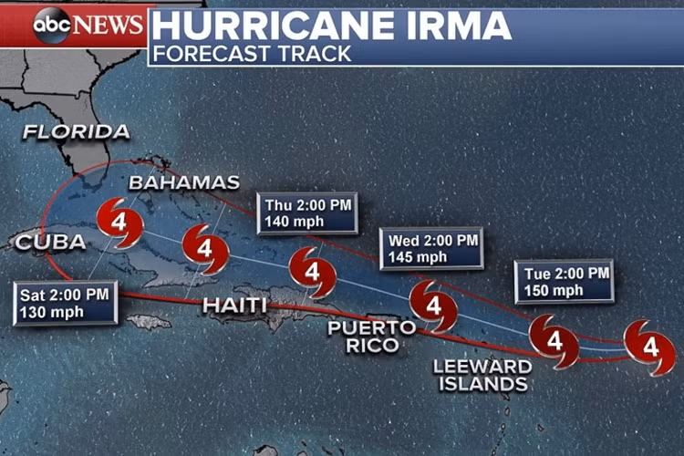 My chuan bi don sieu bao Irma manh cap 5