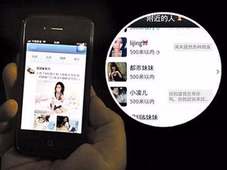 Gai mai dam Trung Quoc “ban hang truc tuyen”