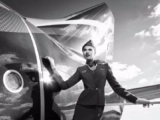 Trang mạng Skyscanner đánh giá tiếp viên của hãng hàng không Aeroflot có phong cách ấn tượng nhất thế giới.