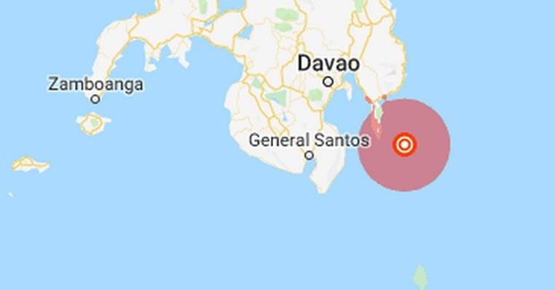 Dong dat cuong do 6,2 tai Philippines, chua co canh bao song than