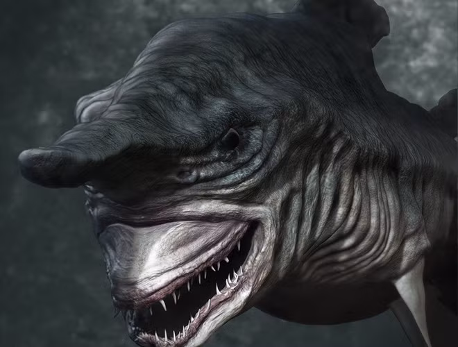 Cá mập yêu tinh (Goblin Shark), một trong những loài cá mập hiếm nhất trên thế giới và được mệnh danh là "hóa thạch sống" khi họ hàngduy nhất còn sót lại của loài Mitsukuridae, sống từ khoảng 125 triệu năm trước.