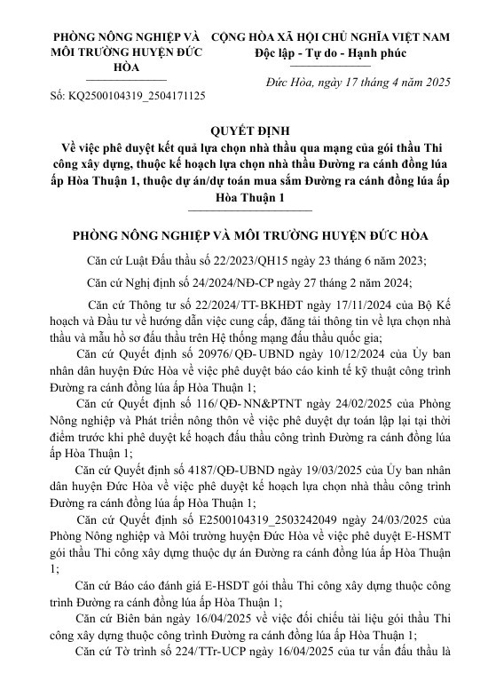 1 ngay, Cty Ngoc Diep Long An trung 2 goi thau tai huyen Duc Hoa-Hinh-4